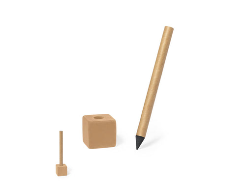 Crayon éternel fabriqué en carton recyclé avec support inclus - Soiny Personnalise