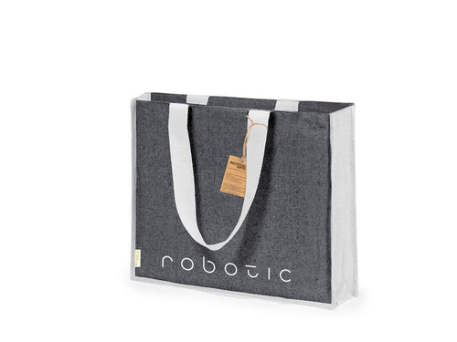 Bag made of recycled cotton with a fabric weight of 140 g/m² combined with jute - Talara Personnalise