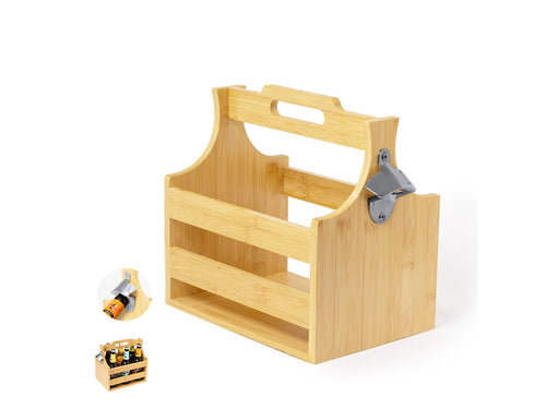 Support pratique pour bouteilles en bambou - Voxen Personnalise