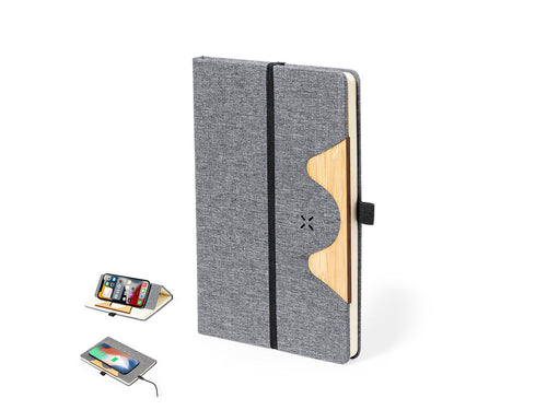 Bloc-notes chargeur format A5 et fabriqué en polyester 300D RPET résistant - Dalou Personnalise