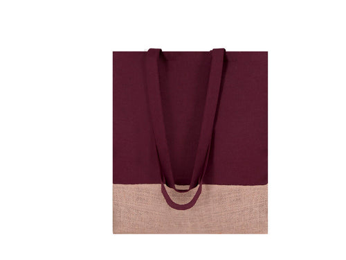 Sac coton 120 g/m2 en combinaison avec du jute - Suelva Personnalise