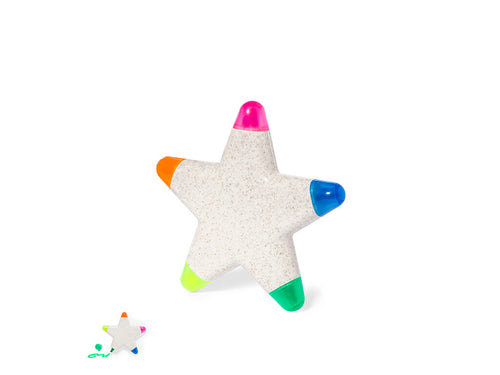 Surligneur original cinq couleurs en paille de blé - Pentar Personnalise