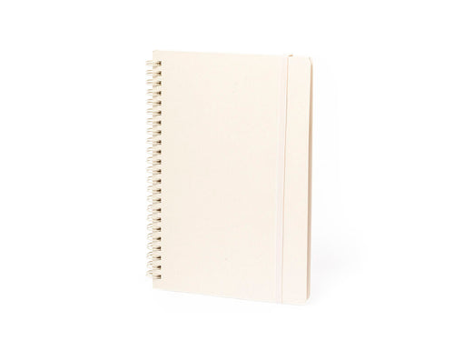 Livret à double anneaux métalliques A5 avec cpuvertures rigides fabriqués à partir de cartons de lait recyclés - Edilax Personnalise
