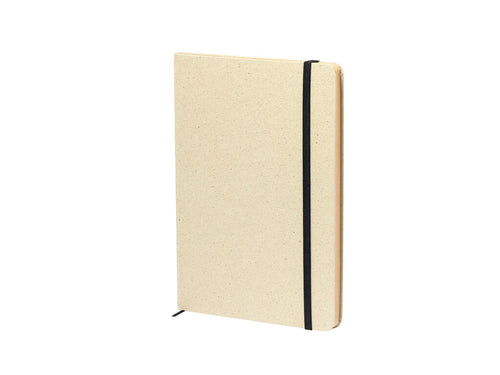 Bloc-notes A5 avec couvertures dures en herbe recyclée - Yerx Personnalise