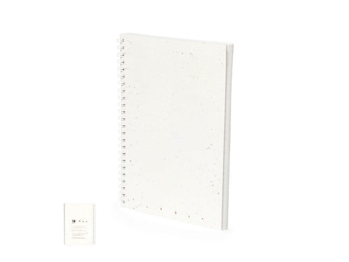 Carnet à anneaux avec couvetures souples en papier de graines - Bitar Personnalise