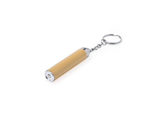 Porte-clés lampe de poche en bambou - Joper Personnalise