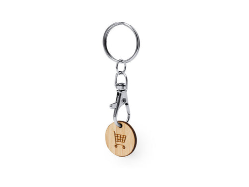 Porte-clés monnaie en bambou - Inoki Personnalise