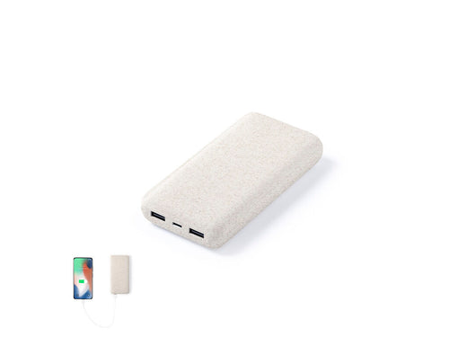 Batterie auxiliaire externe de 20000 mAh fabriquée en canne à blé - Golblum Personnalise