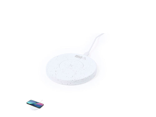 Chargeur sans fil circulaire 15W, fabriqué à partir d’extraits de pierre naturelle en combinaison avec résistant ABS - Lukater Personnalise