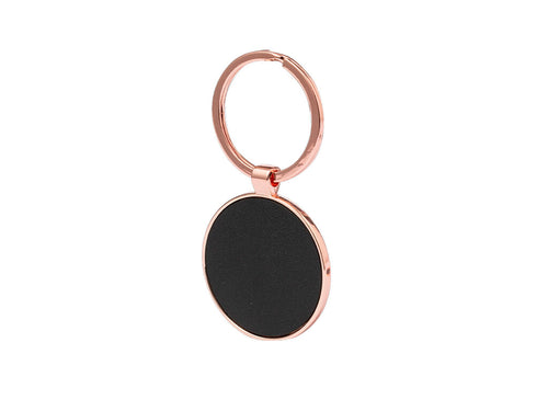 Porte-clés en métal au design sophistiqué, avec revêtement en cuivre galvanisé et finition brillante - Zineth Personnalise