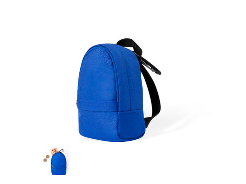 Porte-monnaie original en forme de sac à dos, avec poche de fermeture à glissière, rubans et mousqueton pratique pour un accrochage facile - Meyvin Personnalise