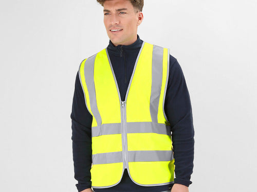 Gilet réfléchissant à haute visibilité, homologué selon les normes de sécurité CE: ISO 20471 - Jestol Personnalise