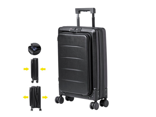 Pratique trolley pliable à 4 roues pivotantes, en ABS rigide - Dopkin Personnalise