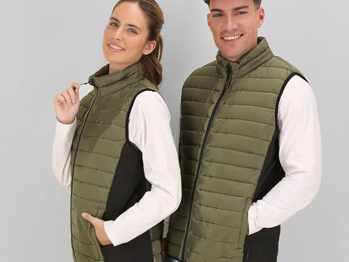 Gilet résistant au vent et à l’eau, confectionné dans un mélange chaud de softshell et de polyester, avec un intérieur matelassé - Toret Personnalise