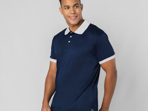 Polo technique en matière 100% polyester piqué de 180g/m2 - Rebon Personnalise
