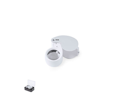 Loupe pliante double avec grossissement 30x, fabriquée en métal résistant - Nunky 30X Personnalise
