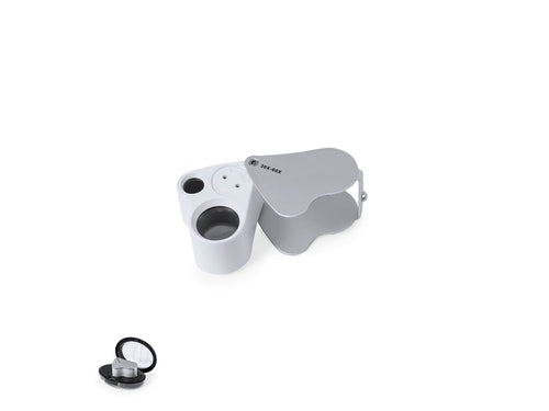 Loupe pliante double avec grossissement 30x et 60x, fabriquée en métal résistant - Keyan 30/60X Personnalise