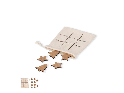 Jeu de tic-tac-toe en liège naturel - Bronso Personnalise