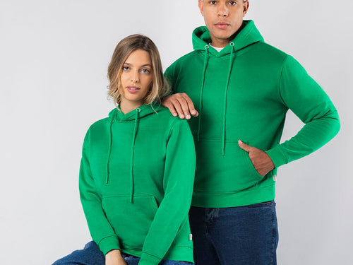 Sweat à capuche unisexe en coton biologique et polyester recyclé, en molleton doux de 280 g/m² - Dretius Personnalise