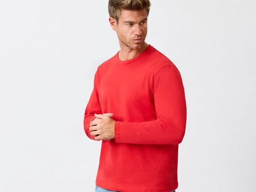 T-shirt à manches longues pour adultes de couleur, doux et agréable au toucher en jersey lisse 100% coton, 160 g/m² (couleur gris en 85% coton + 15% viscose) - Hawk Personnalise