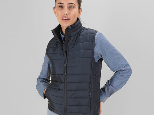 Gilet matelassé pour femmes en matériau extra léger, compact et ajusté - Cashel Personnalise