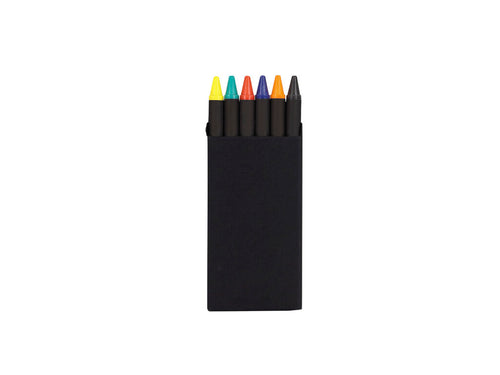 Set de 6 ceras en caja de cartón reciclado de color negro - Veseli Personnalise