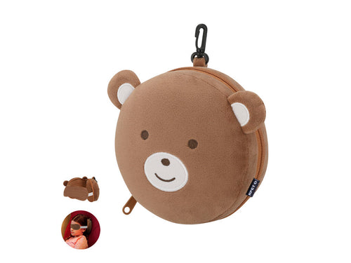 Almohadilla Infantil con Antifaz ideal para viajes fabricada en suave material RPET - Stanek Personnalise