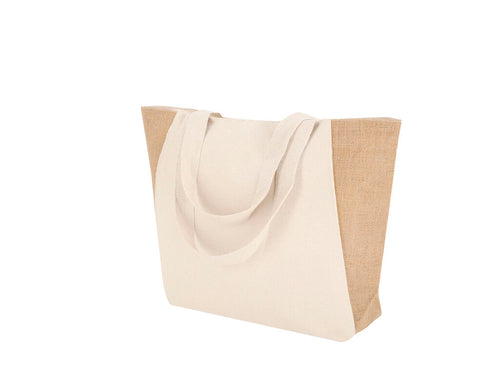 Sac confectionné principalement en coton de 360 g/m2 et jute - Sharma Personnalise