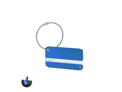 Identifiant de bagage fabriqué en aluminium recyclé - Halux Personnalise