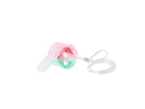 Sifflet lumineux avec des LED multicolores qui offrent plusieurs positions d'éclairage : clignotement lent, moyen ou rapide, s'adaptant à différents environnements - Recom Personnalise