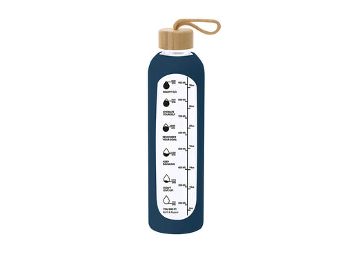 Gourde fabriquée en verre de 1L de capacité, conçue pour favoriser une hydratation adéquate - Kramex Personnalise