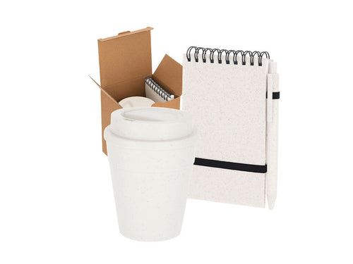 Ensemble complet comprenant : - Gobelet fabriqué en résistant PP avec une capacité de 370 ml - Cosmor Personnalise