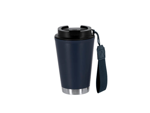 Gobelet thermique à double paroi en PP recyclé, combiné avec une base en acier inoxydable recyclé - Wirten Personnalise