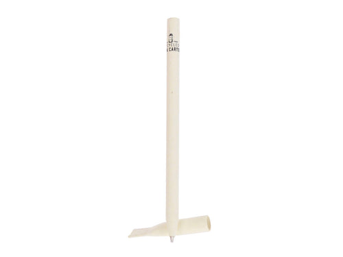 Stylo avec un corps fabriqué à partir de cartons de lait recyclés et des détails en couleur blanche - Kadan Personnalise