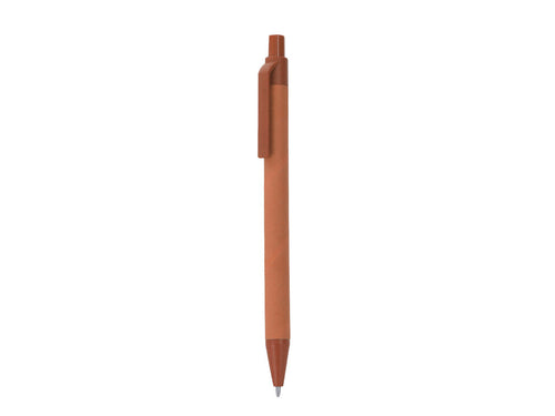 Stylo fabriqué en carton recyclé en combinaison avec de la paille de blé - Pinix Personnalise