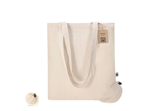 Sac pliable confectionné principalement en coton de 120g/m2 - Kieran Fairtrade Personnalise