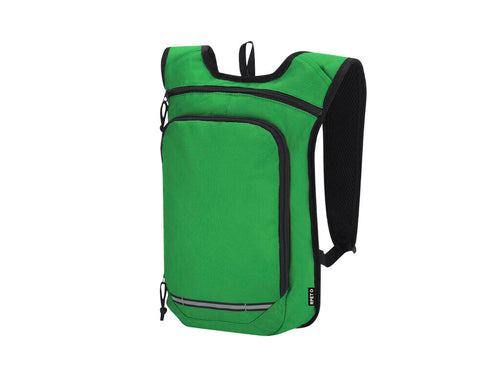 Sac à dos fabriqué en polyester RPET 600D résistant, conçu avec des bandes réfléchissantes à l'avant pour une meilleure visibilité - Rinix Personnalise