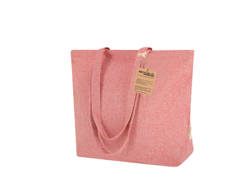 Sac fabriqué principalement en coton recyclé de 220 g/m2 avec soufflet - Arpel Personnalise