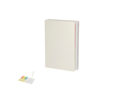 Bloc-notes en carton de lait recyclé avec notes autocollantes - Tamar Personnalise