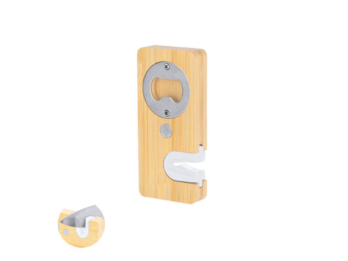 Pratique ouvre-bouteille et taille-crayon 2 en 1, fabriqué en bambou - Stowel Personnalise