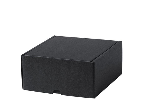 Boîte de présentation de taille S, fabriquée en carton ondulé de couleur noire - Steffon Personnalise