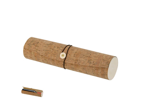 Boîte de présentation avec intérieur en bois naturel et revêtement extérieur en liège - Baremon Personnalise
