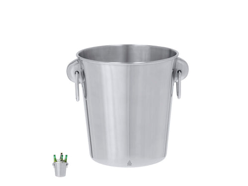 Seau en acier inoxydable recyclé de 4L de capacité - Daris Personnalise