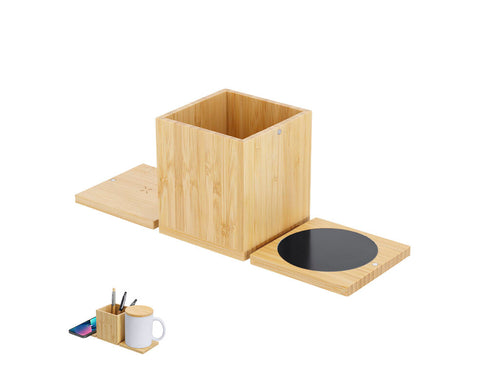 Stylo multifonction avec chauffe-tasse et chargeur sans fil intégré 15W - Deblik Personnalise