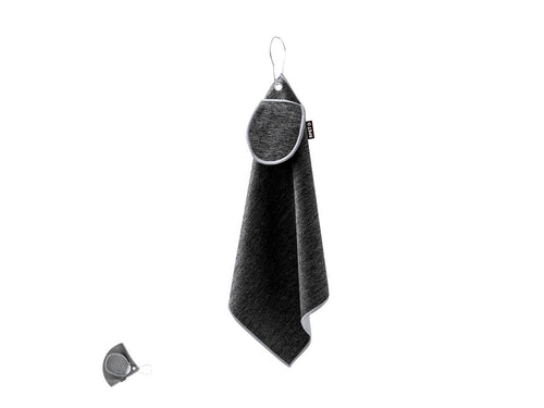 Serviette de golf fabriquée en RPET avec double texture : finition douce bicolore d'un côté et texture de fil uniforme de l'autre, pour s'adapter à différents besoins de nettoyage - Canrock Personnalise