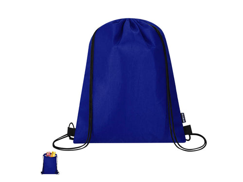 Sac à dos isotherme en cordes fabriqué en doux polyester RPET 210D - Karzux Personnalise