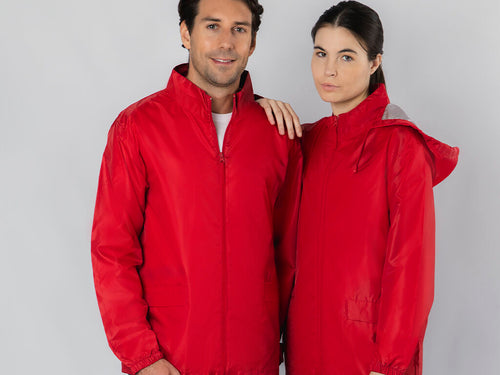 Imperméable unisexe à col haut et capuche amovible - Bravion Personnalise