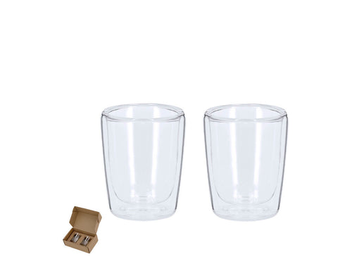 Élégant set de verres en verre borosilicaté à double paroi - Frilux Personnalise