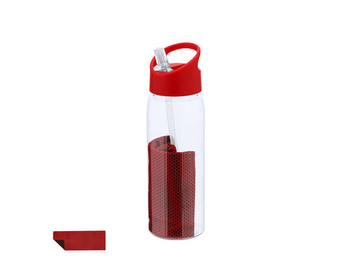 Set de gourde et serviette fabriqués en RPET - Garyl Personnalise