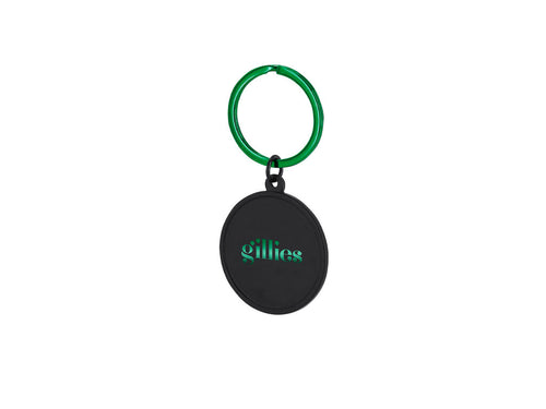 Porte-clés en aluminium avec un design rond de couleur noire - Klapson Personnalise